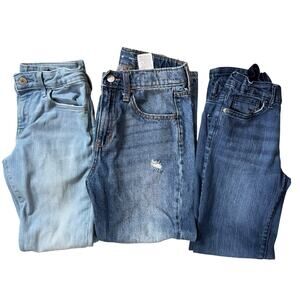Lot Of 3 Girls Size 10 Jeans Gap Old Navy Place Super Skinny Slouchy Straight